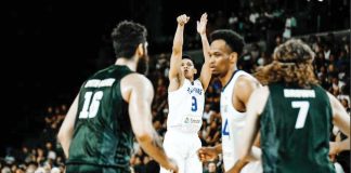 Gilas Pilipinas’ Earl Scottie Thompson pulls up for a three-point attempt. FIBA PHOTO