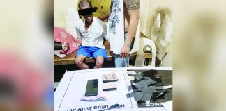 Police apprehended alias “Redzon” after he handed over suspected shabu to a poseur buyer in an antidrug operation in Barangay Balabag, Pavia, Iloilo. DYRI RMN ILOILO PHOTO