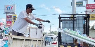 The Commission on Elections – Iloilo City’s “Operation Baklas” across several major areas in the city yesterday yielded over 100 illegal campaign posters. COMELEC REGION 6 PHOTO
