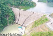 A drone shot of the high dam of the Jalaur River Multipurpose II (JRMP II) project in Calinog, Iloilo taken on March 4, 2025. The National Irrigation Administration is tapping local contractors to complete the remaining high-line canal component of the project by 2026. PHOTO COURTESY OF NIA-6