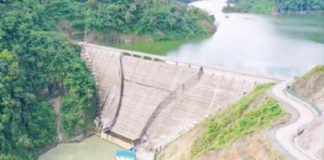 A drone shot of the high dam of the Jalaur River Multipurpose II (JRMP II) project in Calinog, Iloilo taken on March 4, 2025. The National Irrigation Administration is tapping local contractors to complete the remaining high-line canal component of the project by 2026. PHOTO COURTESY OF NIA-6
