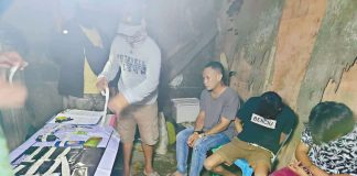 Three of the four suspects were arrested early Thursday morning, March 13, in an anti-illegal drug operation conducted by the Iloilo Police Provincial Office’s Drug Enforcement Unit in Barangay Cato-ogan, Pototan, Iloilo. IPPO-PDEU PHOTO
