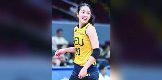 Negrense libero Ann Monares had eight excellent receptions and five excellent digs in FEU Lady Tamaraws’ win over Adamson University Lady Falcons. UAAP PHOTO