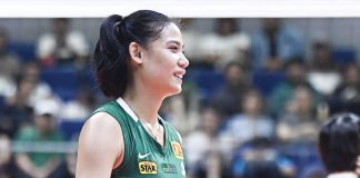 Angel Canino says her teammates in the De La Salle University Lady Spikers are beginning to make significant contributions, which hves been instrumental in their four-game winning streak to close the first round of eliminations with a 5-2 mark. UAAP PHOTO
