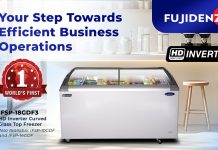 World’s First Fujidenzo HD Inverter Curved Glass Top Freezer is Your Step Towards Efficient Business Operations
