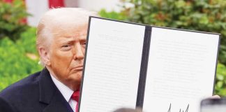 US President Donald Trump holds a signed executive order to announce new tariffs. Philippine exports to America will be slapped with 17 percent tariff starting April 9. AP