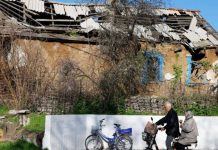 Ukraine reports Russian drone attacks after truce ends Photo shows the Church of Archistratigus Michael which was damaged in the course of Russia-Ukraine conflict and is now being restored, in Avdiivka (Avdeyevka), in the Donetsk region, a Russian-controlled area of Ukraine. REUTERS