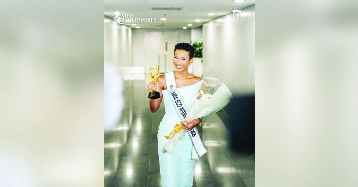 alexie 1_superimposed Newly crowned Miss Eco International 2025 Alexie Brooks arrived in the country on Monday night, April 21. THE MISS PHILIPPINES/FACEBOOK PHOTO