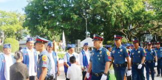 The Bacolod City Police Office join the city’s commemoration of the 83rd Araw ng Kagitingan on Wednesday morning, April 9, at the public plaza. BCPO PHOTO