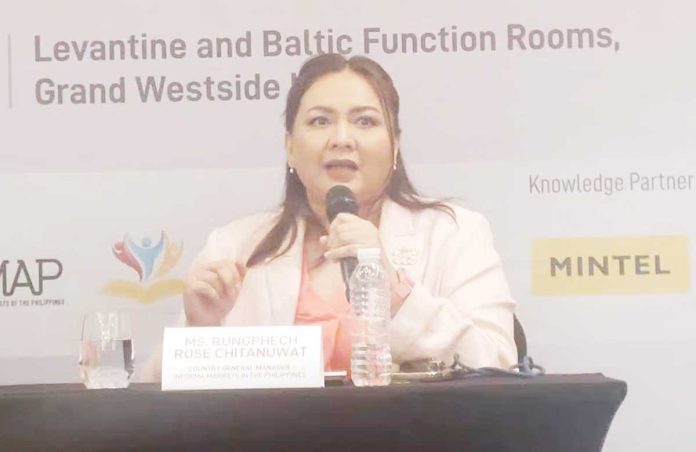 cosmetics-1 Informa Markets Philippines Country General Manager Rungphech Chitanuwat said the Philippine cosmetics industry may grow by less than 6% this year. ALDEN M. MONZON/PHILIPPINE DAILY INQUIRER PHOTO