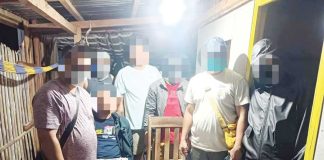 Alias “Nonong,” tagged as a high-value suspect, was caught with around P476,000 worth of suspected shabu and a fragmentation grenade in an anti-illegal drug operation in Barangay Minanga, Dueñas, Iloilo on April 18, 2025. PHOTOS COURTESY OF IPPO