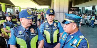 Police Brigadier General Jack L. Wanky, director of the Police Regional Office 6, leads the inspection of transport terminals in Iloilo City on Maundy Thursday, April 16, 2025. PRO-6 PHOTO