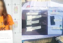Alias “Kathlyn” from Pototan, Iloilo was apprehended in a drug buy-bust operation in Dueñas town on Sunday, April 6. Authorities seized approximately P1,088,000 worth of suspected shabu. IPPO PHOTOS