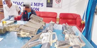 Western Visayas’ No. 8 most wanted person, Jelly Solinap from Barangay Tuy-an East, Maasin, Iloilo, was arrested in Barangay Jawod, San Joaquin town, on April 12, 2025. He yielded high-powered firearms and ammunition. RADYO TODO ILOILO PHOTO