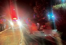 Police cordoned off the area at a subdivision in Barangay Ungka II, Pavia, Iloilo where Wilmer Casquite Villarosa was shot to death on Thursday night, April 3, 2025. PAVIA MPS PHOTO