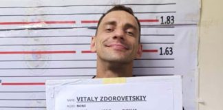 Mugshot of Russian vlogger Vitaly Zdorovetskiy. BUREAU OF IMMIGRATION PHOTO