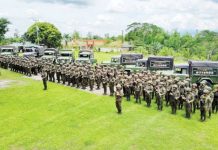 The 12th Infantry Battalion (12IB) of the Philippine Army based in Barangay Libot, Calinog, Iloilo holds a sendoff ceremony on Tuesday, May 6, 2025. The 12IB troops are part of the 3,922 soldiers who will secure the May 12 local and national elections.