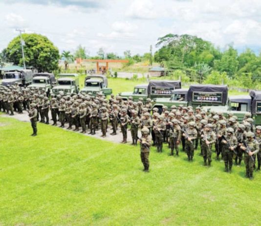 The 12th Infantry Battalion (12IB) of the Philippine Army based in Barangay Libot, Calinog, Iloilo holds a sendoff ceremony on Tuesday, May 6, 2025. The 12IB troops are part of the 3,922 soldiers who will secure the May 12 local and national elections.