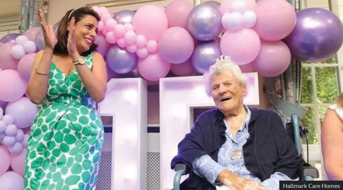 Ethel Caterham celebrated her 115th birthday in Lightwater in Surrey, United Kingdom in August 2024. Hallmark Care Homes