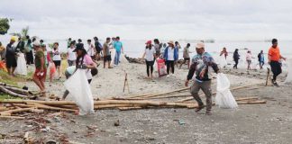 Seventy-four volunteers participated in the clean-up drive in Sitio Culasi, Barangay Lonoy, Sapian, Capiz collecting 191 kilograms of waste. Photo credit: PIA-Capiz