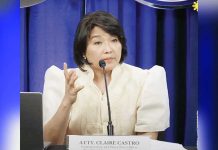 Undersecretary Claire Castro fields questions during a press conference. RTVM/FACEBOOK