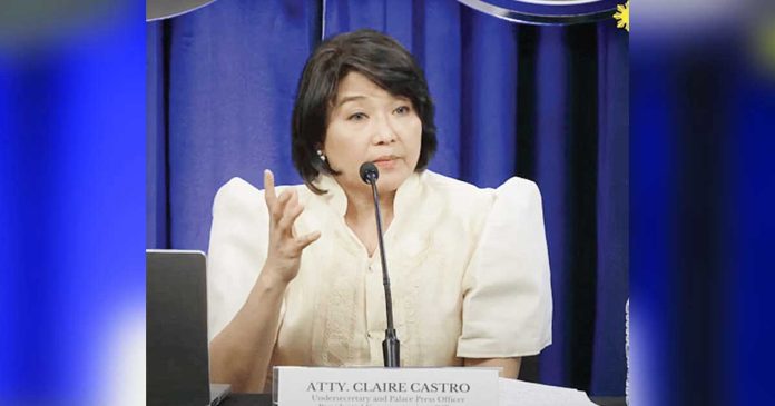 Castro-1_superimposed Undersecretary Claire Castro fields questions during a press conference. RTVM/FACEBOOK