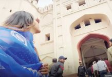 A YouTuber is seen outside a tourist place in Pakistan. JYOTI MALHOTRA/YOUTUBE