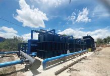 Photo shows the multimedia filter where water is being filtered to remove impurities and suspended solids at the Matab-ang Water Treatment Plant in Barangay Granada, Bacolod City.