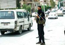 File photo showing Syrian security forces deployed in the Sahnaya, Syria, following deadly clashes with Druze gunmen. More than 100 people were reportedly killed in sectarian clashes between Syrian pro-government forces and Druze gunmen earlier this month. REUTERS