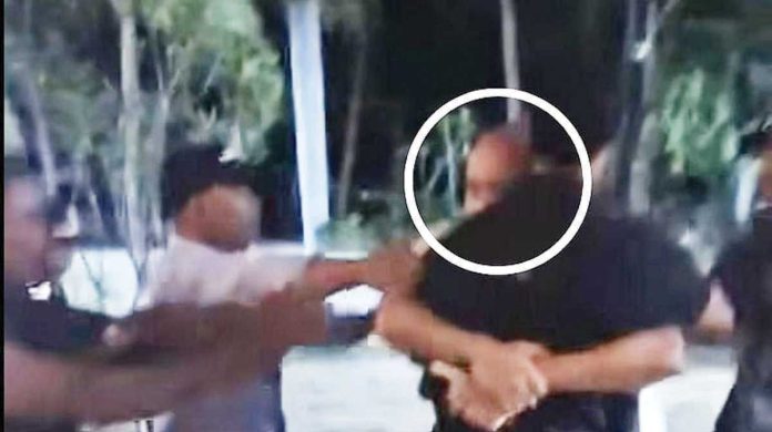 This grainy photo from a video shows Timor-Leste policemen arresting former Negros Oriental 3rd District congressman Arnolfo Teves Jr.