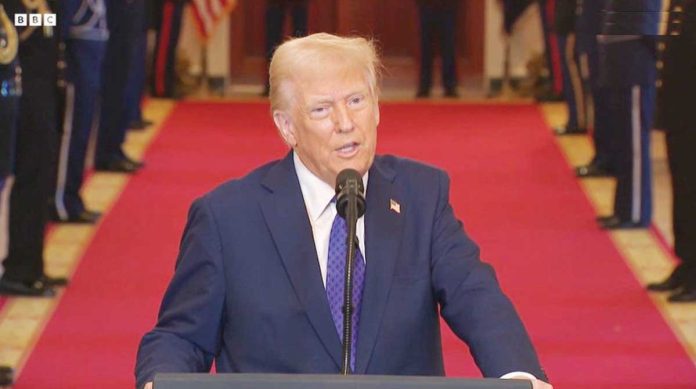 Trump_resized According to Gallup poll, Trump is the only post-World War Two president to have less than half the public's support after 100 days in office, with an approval rating of 44%. BBC