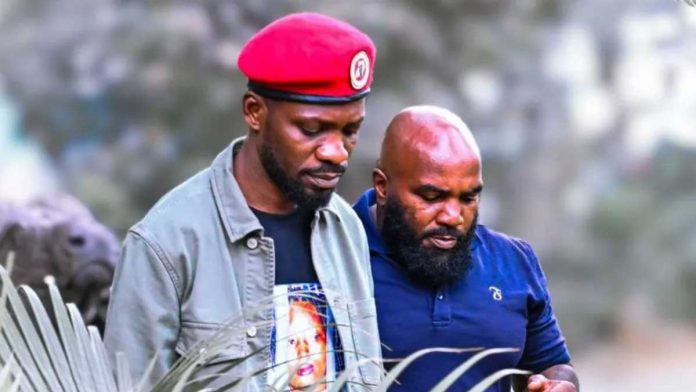 Uganda Uganda opposition leader Bobi Wine (left) has been calling for his bodyguard Eddie Mutwe (right) to be released. BOBI WINE/X
