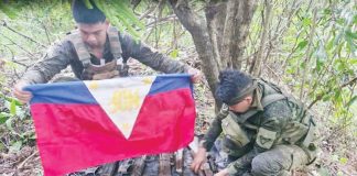 The Philippine Army’s 61st Infantry (Hunter) Battalion seize a communist terrorist group arms cache during combat operations in Barangay Culyat, Valderrama, Antique, on May 17, 2025. PHILIPPINE ARMY SPEARHEAD TROOPERS/FACEBOOK PHOTO