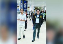 Transportation Secretary Vince Dizon (left) and Bureau of Immigration (BI) Commissioner Joel Viado (right) conduct inspection of the BI’s operations at the Ninoy Aquino International Airport Terminal 1 on May 9, 2025. BUREAU OF IMMIGRATION PHOTO