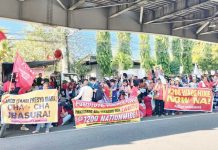 Labor Day rallyists march from the University of the Philippines Visayas-Iloilo City campus to Iloilo Provincial Capitol on Thursday, May 1, 2025. AJ PALCULLO/PN