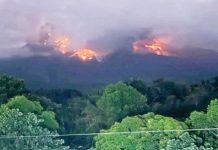 A moderately explosive eruption occurred at the summit crater of Mount Kanlaon at 2:55 a.m. on Tuesday, May 13, 2025, that lasted five minutes. The Philippine Institute of Volcanology and Seismology said the eruption generated a greyish voluminous plume that rose three kilometers above the vent before drifting to the general west. CONTRIBUTED PHOTO/PNA