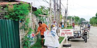 Officials of Barangay Nanga in Guimbal, Iloilo lead the conduct of “Limpyo Eleksyon 2025: Operation Baklas” on May 13, 2025 to restore cleanliness in their town. They were able to collect 25.5 kilograms of campaign waste materials. NANGA BARANGAY COUNCIL PHOTO
