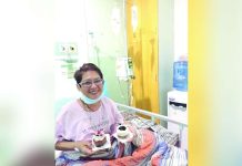 Pavia, Iloilo’s Sangguniang Bayan member Rhia Sotomil undergoes medication on Mother’s Day in 2019 during her second lupus flare — one of the reasons she chose to take early retirement from the Philippine National Police.