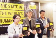 Amnesty International has unveiled its State of the World’s Human Rights report in Iloilo City on Friday, May 23. The report, covering 150 countries, provides the most comprehensive overview of human rights trends and developments in the world today. In a joint press conference with the Commission on Human Rights, the human rights situation in Western Visayas was tackled. NELJOY GALIGAO/PN