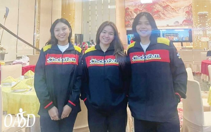 sports-Monares Joan Marie Monares, Irah Jaboneta, and Niña Ytang. PHOTO COURTESY OF UP