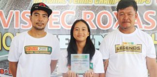 Katryn Bugna stunned top seed Nadine Seno with a commanding 6-2, 6-0 victory to rule the 14-and-under category of the Lapu-Lapu City National Junior Tennis Championships. PHOTO COURTESY OF PPS