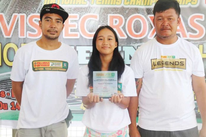 sports_Bugna_resized Katryn Bugna stunned top seed Nadine Seno with a commanding 6-2, 6-0 victory to rule the 14-and-under category of the Lapu-Lapu City National Junior Tennis Championships. PHOTO COURTESY OF PPS