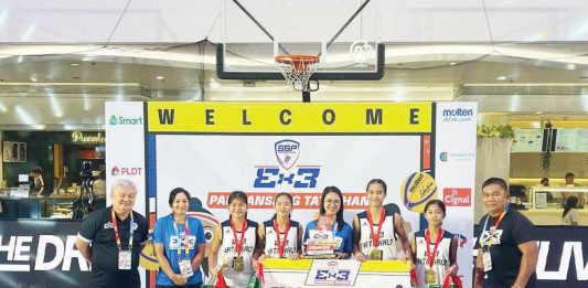 Members of the Calinog National High School girls’ 3x3 basketball team. PHOTO COURTESY OF SBP