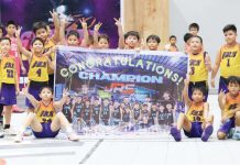 JRS squad claimed the championship in the 10-and-under category of the Perfectskin Summer Basketball League. PHOTO COURTESY OF STEPHEN TAN
