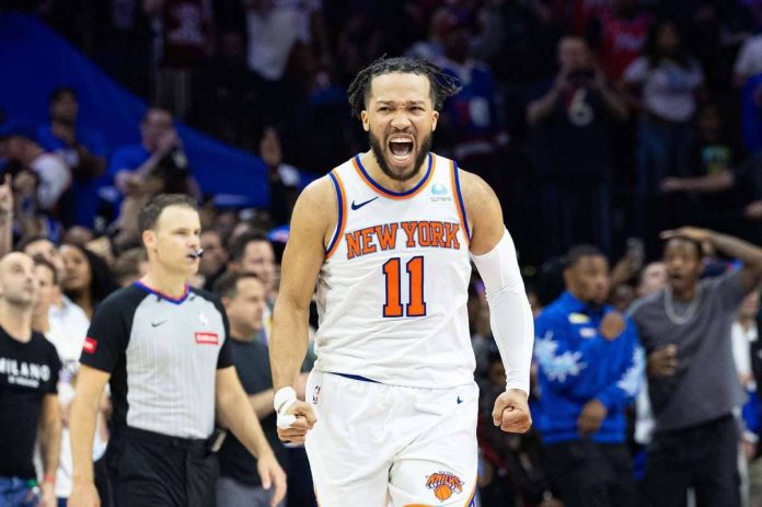 sports_NBA_resized Jalen Brunson reacts after converting a game-winner for the New York Knicks. USA TODAY PHOTO