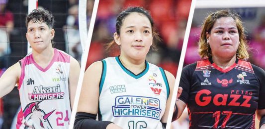 Christine Joy Soyud, Alyssa Eroa, and Chie Saet. PVL PHOTO