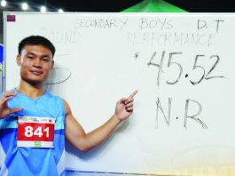 Antiqueño Josh Gabriel Salcedo had a record-setting performance in the secondary boys discus throw event. PHOTO COURTESY OF DEPED WESTERN VISAYAS