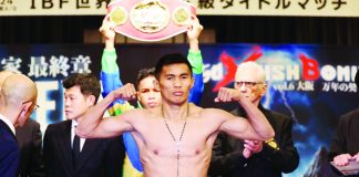Pedro Taduran defended his IBF world minimumweight title. PHOTO COURTESY OF WENDELL ALINEA
