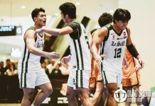 De La Salle University Green Archers celebrate their three-peat in UAAP men's 3x3 basketball. DLSU SPORTS