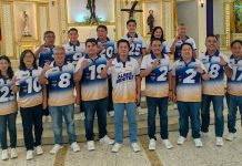Bacolod City congressional seat aspirant and incumbent Mayor Alfredo Abelardo "Albee" Benitez (front row, center) leads the Team Asenso. Photo also shows mayoral bet and incumbent Cong. Greg Gasataya (front row, 4th from left), vice mayoral bet Claudio Jesus Puentevella, and the 12 candidates for city councilors – Pao Sy, Celia Flor, Atty. Caesar Distrito, Israel Salanga, Atty. Dindo Ramos, Roberto Rojas, Homer Bais, Al Espino, Thaddy Sayson, Jason Villarosa, Em Ang, and Vladimir Gonzales.